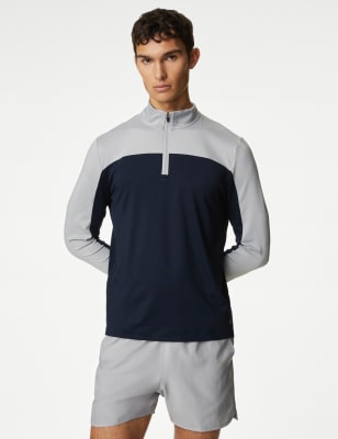 Colour Block Half Zip Training Top