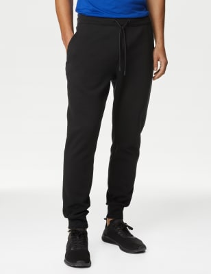 Drawstring Pure Cotton Fleece Lined Joggers, M&S Collection