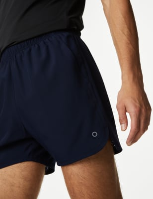 Goodmove Men's Zip Pocket Running Shorts - XXXLREG - Navy, Navy,Black,Silver Grey