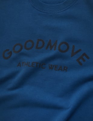 

Mens GOODMOVE Pure Cotton Crew Neck Sweatshirt - Dark Blue, Dark Blue