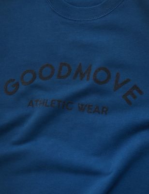 M&S Goodmove Mens Pure Cotton Crew Neck Sweatshirt