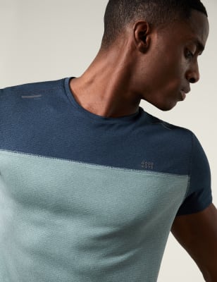 

Mens Goodmove Colour Block Training T-Shirt - Grey Mix, Grey Mix