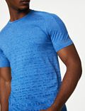 T-shirt de sport sans coutures avec imprimé