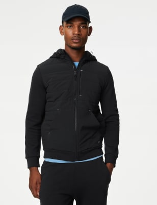 

Mens Goodmove Go Easy Quilted Hoodie - Black, Black