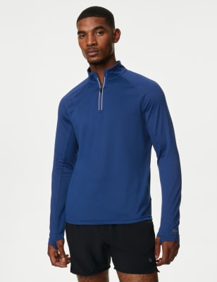 

Mens Goodmove Half Zip Long Sleeve Top - Cobalt, Cobalt