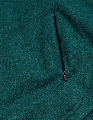 

Mens GOODMOVE Half Zip Long Sleeve Top - Teal Green, Teal Green