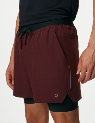 M&S Short décontracté en coton à motif gaufré Gris, Bermudas & Shorts Homme