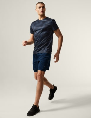 

Mens Goodmove Double Layer Training Shorts - Medium Navy, Medium Navy