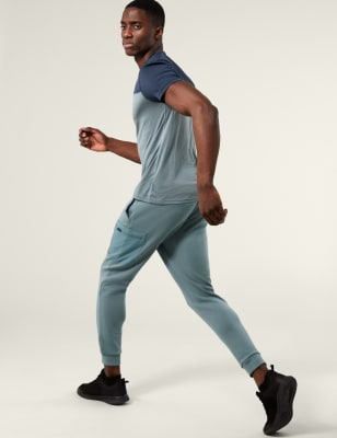 

Goodmove Pantalón deportivo con bolsillo con cremallera y bajosMens - Smokey Green, Smokey Green