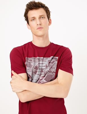 T-shirt de sport &agrave; imprim&eacute; camouflage