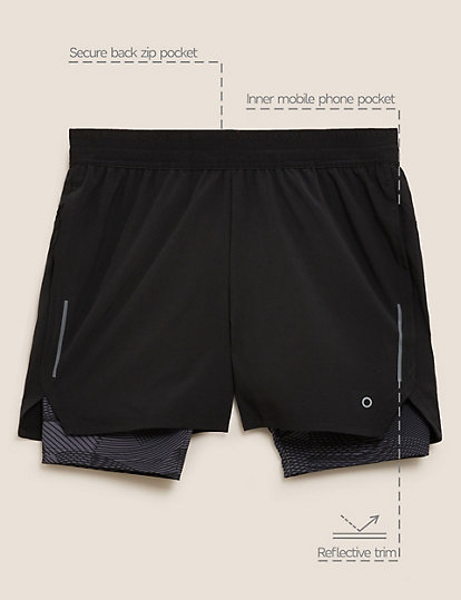 Stretch 2-in-1 Layered Training Shorts