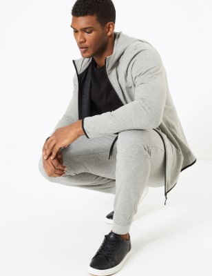 Sportovn&iacute; bavlněn&aacute; mikina s&nbsp;kapuc&iacute; na zip