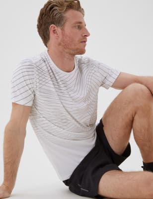 

Mens GOODMOVE Active - Schlank geschnittenes Trainings-T-Shirt aus recyceltem Material - White, White