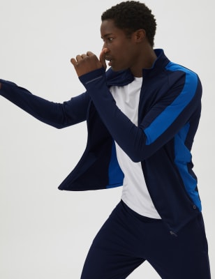 

Mens GOODMOVE Funnel Neck Long Sleeve Training Top - Dark Navy Mix, Dark Navy Mix
