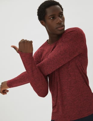 

Mens GOODMOVE Schnell trocknendes Trainingsoberteil mit langen Ärmeln - Bright Red, Bright Red