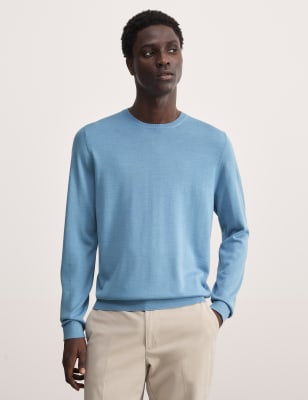 Merino Wool Rich Knitted Jumper with Silk