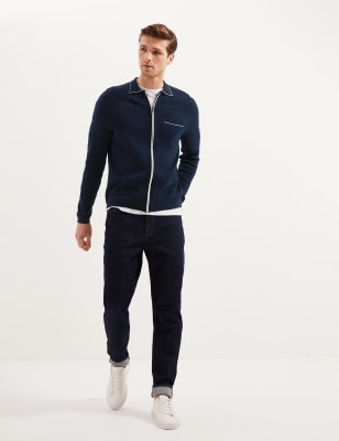 

Mens Autograph Pure Cotton Knitted Jacket - Navy, Navy