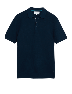 

Autograph Polo de punto de algodón texturizadoMens - Navy, Navy