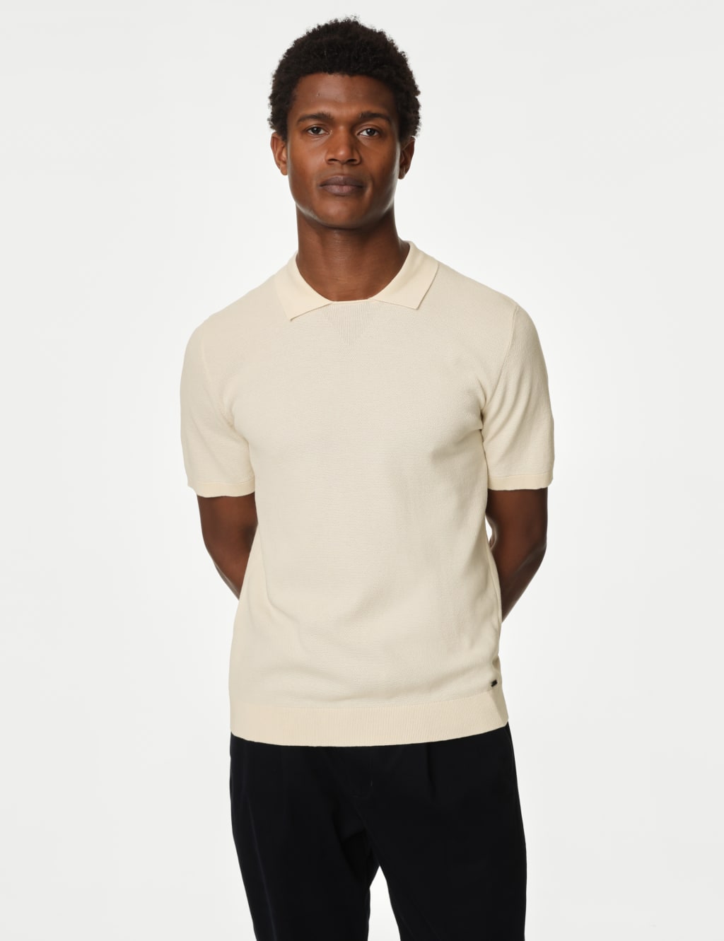 Short-sleeved polo knitted t-shirt main image 0