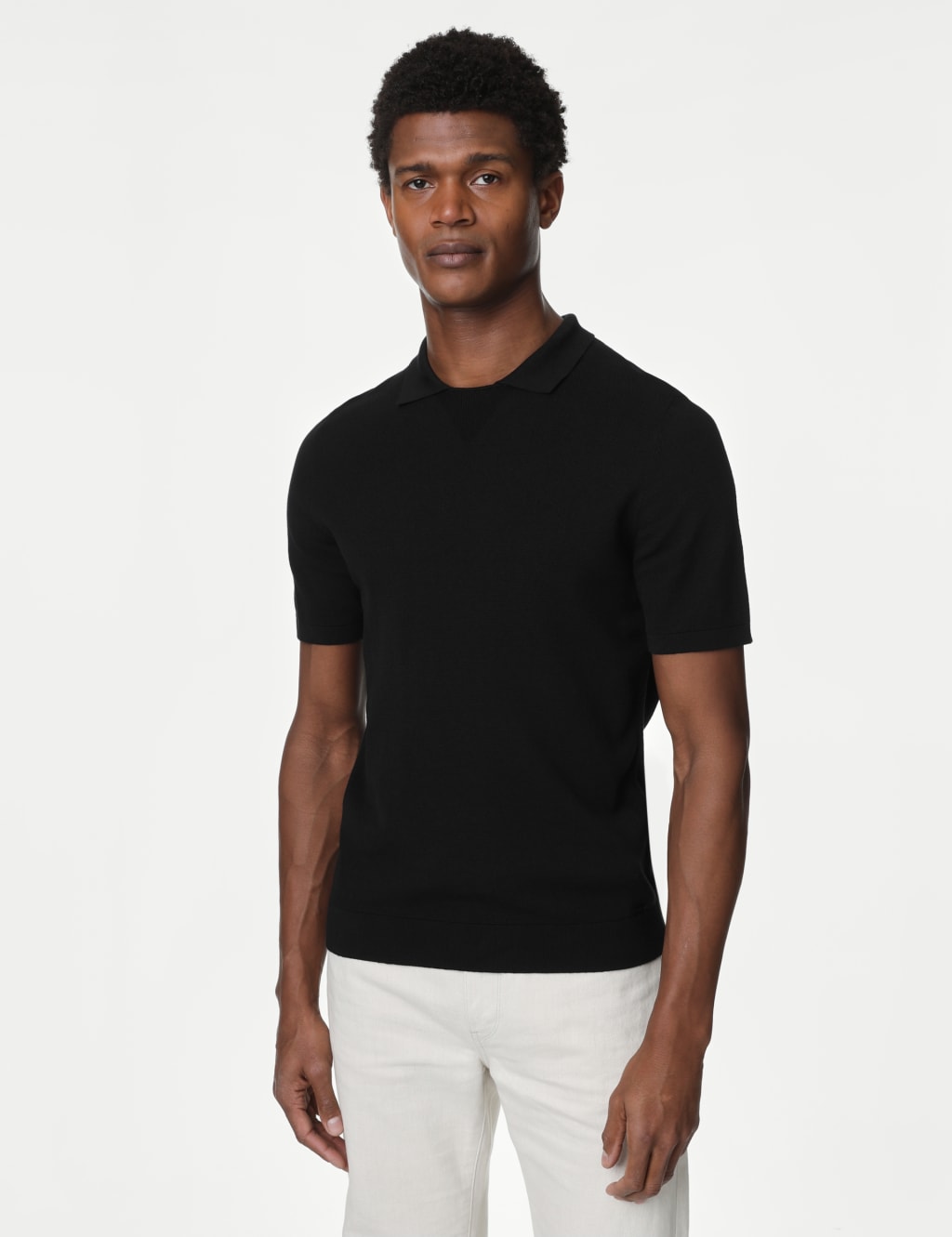 Supima Cotton Rich Short Sleeve Knitted Polo image 3