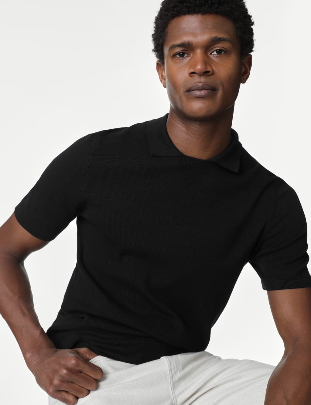 Supima Cotton Rich Short Sleeve Knitted Polo image 4