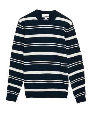 

Autograph Jersey de algodón premium de rayasMens - Navy Mix, Navy Mix