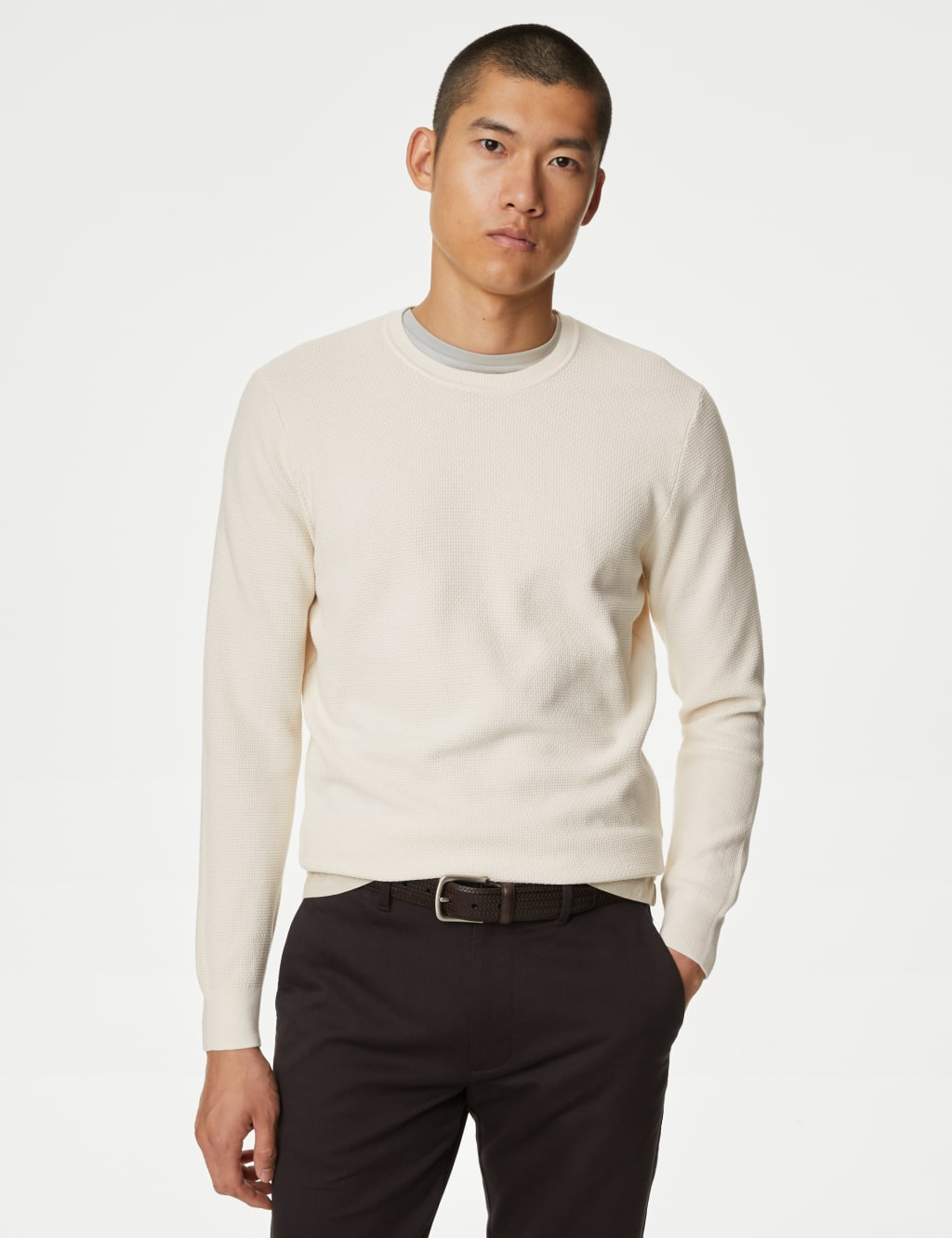 Pure Supima® Cotton Crew Neck Jumper image 1