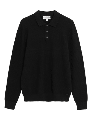 

Autograph Polo de punto texturizado de algodónMens - Black, Black