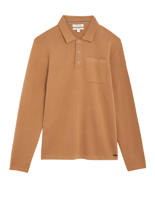 

Autograph Polo de punto de modal de algodónMens - Soft Bronze, Soft Bronze