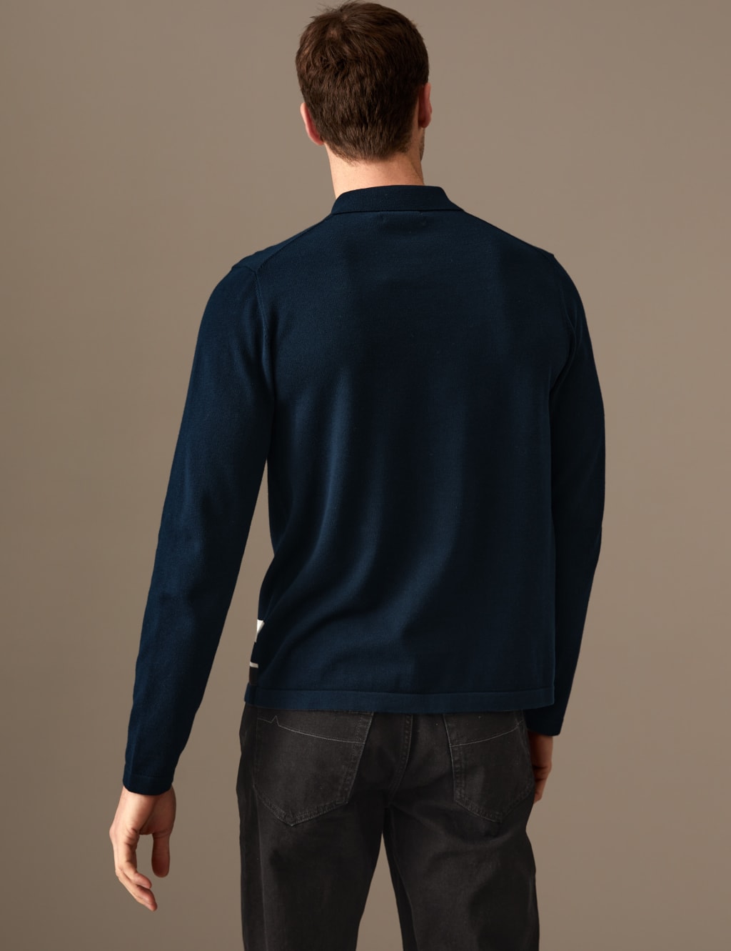 Pure Cotton Striped Knitted Polo Shirt image 4