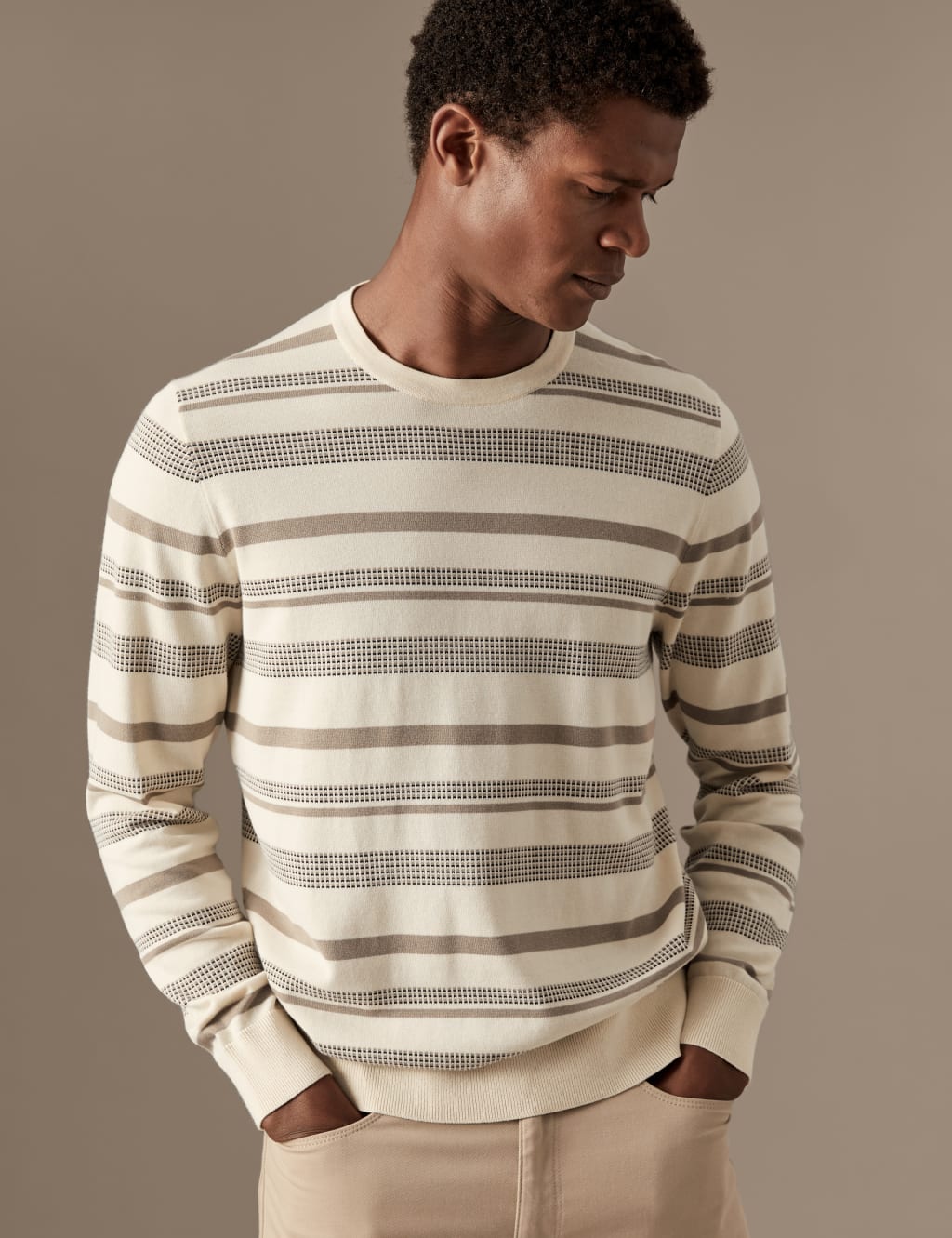 Pure Supima® Cotton Striped Jumper image 2