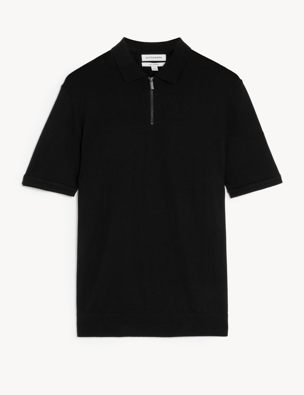 Silk Cotton Short Sleeve Knitted Polo Shirt image 2