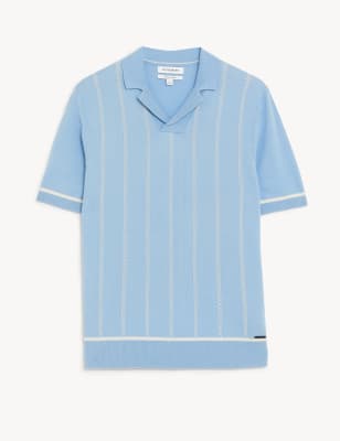 Cotton Rich Tipped Knitted Polo Shirt