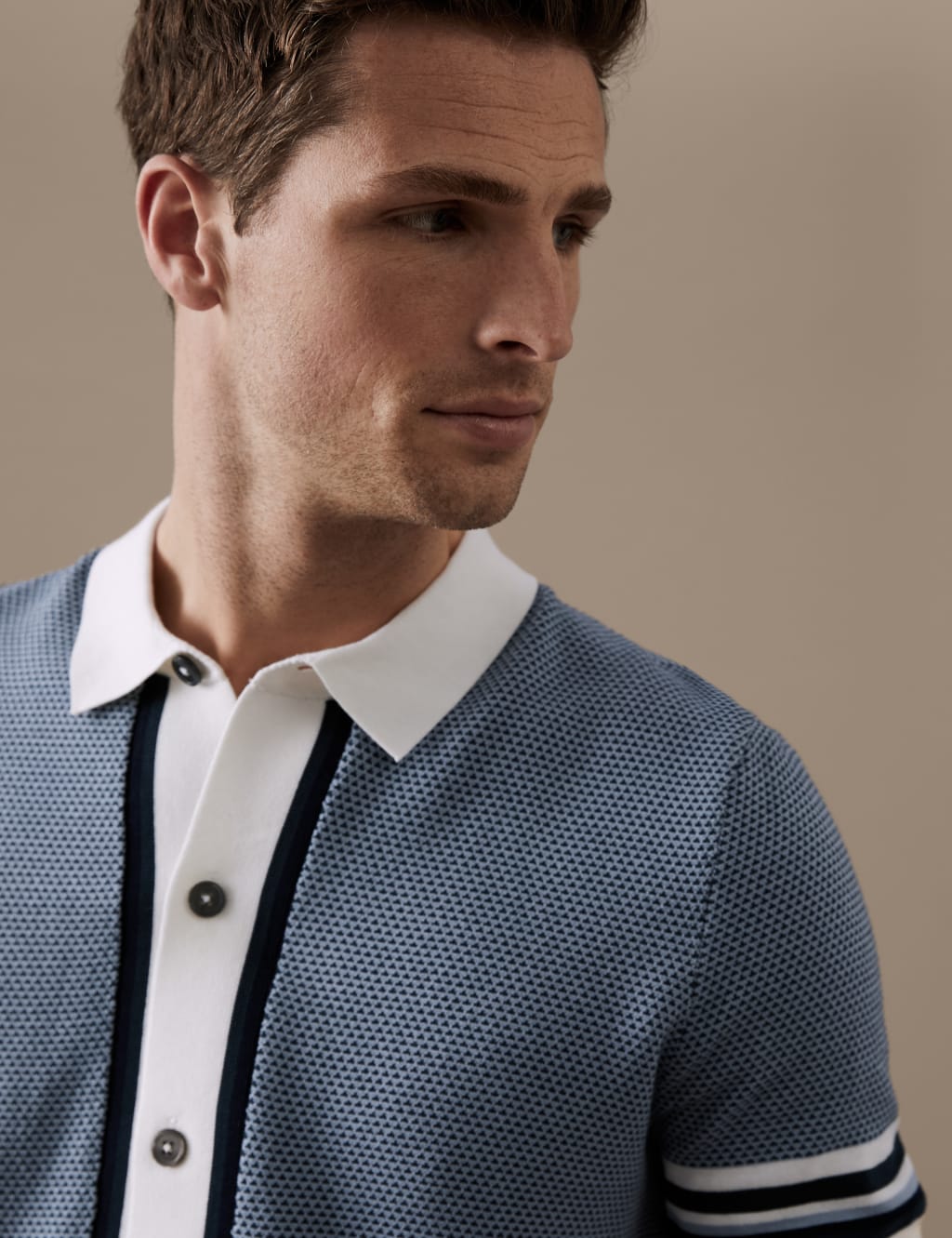 Cotton Modal Knitted Polo Shirt image 2