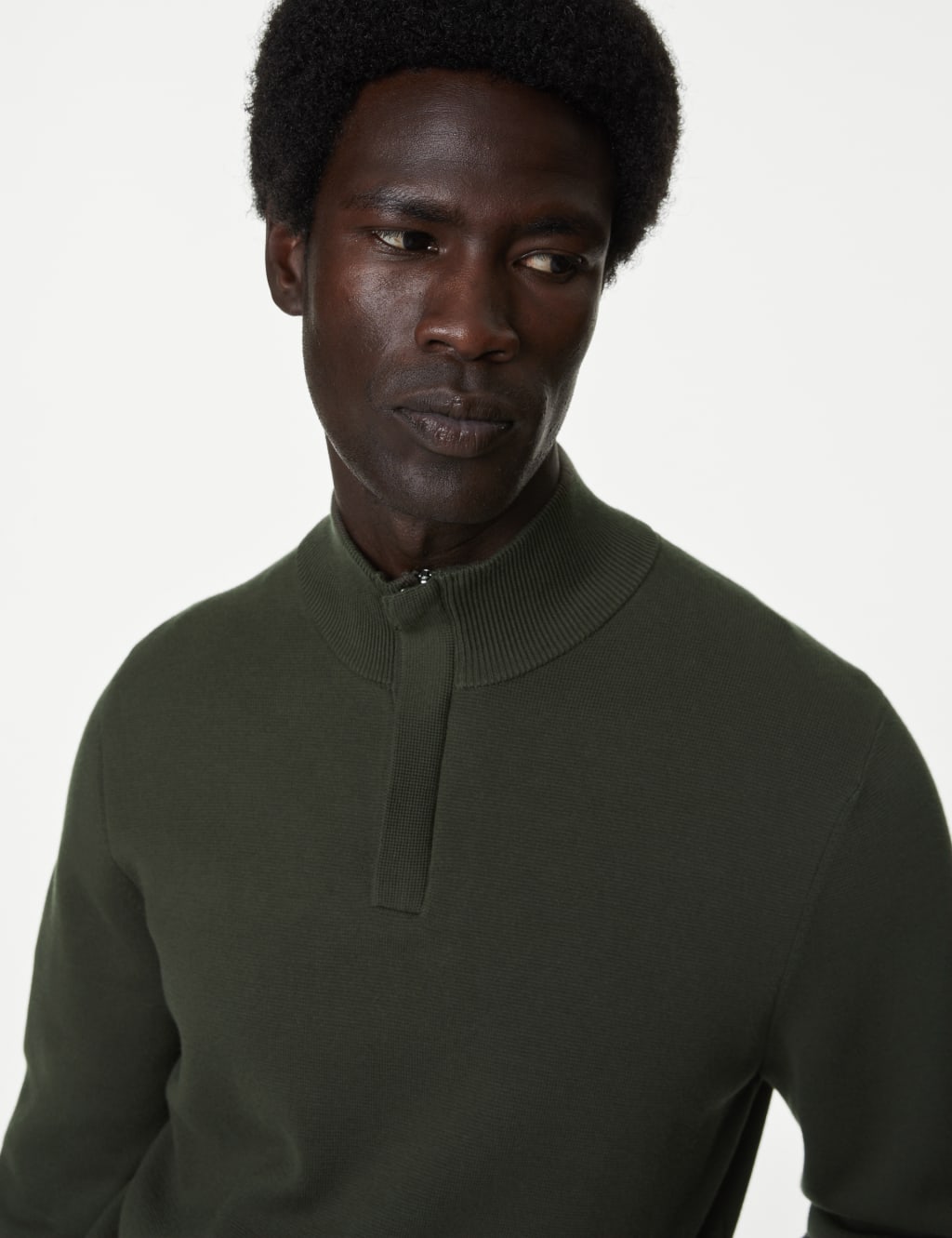 Cotton Blend Half Zip Jumper image 4