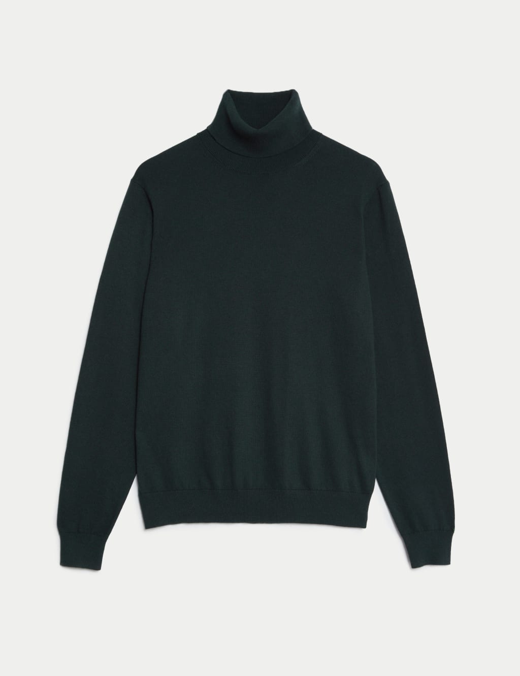 Cotton Rich Roll Neck Jumper with Wool image 2