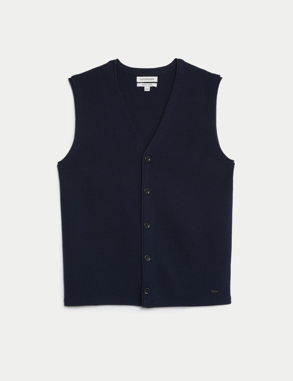 Cotton Blend Knitted Waistcoat image 1