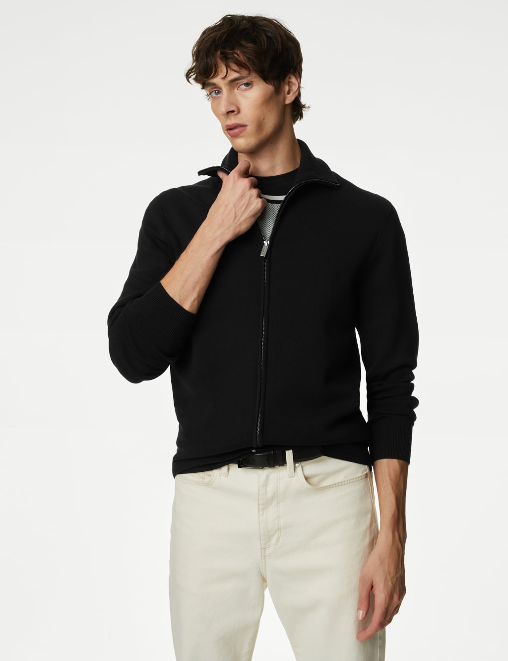 Cotton Blend Zip Up Jumper image 4