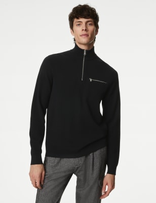 M&s half zip on sale jumper