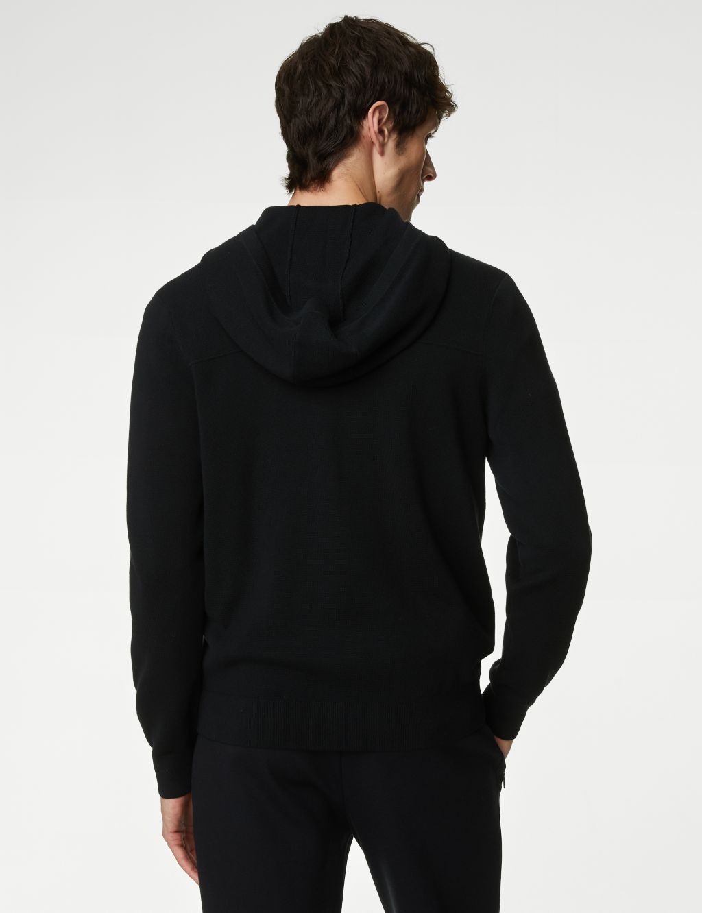 Cotton Rich Zip Up Knitted Hoodie image 5