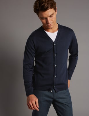 Button Front V-Neck Cardigan