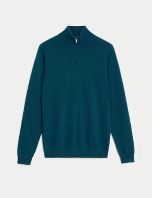 Pure Cashmere Half Zip Jumper