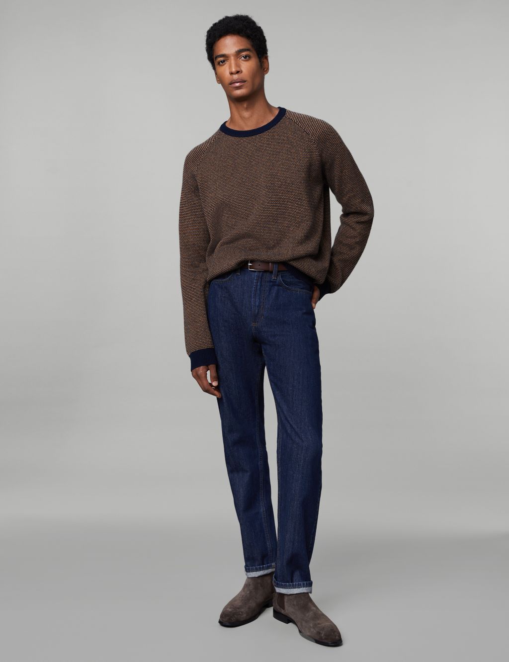 Wool Rich Crew Neck Jumper with Cashmere image 3