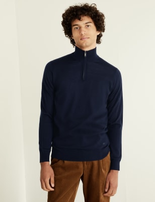 M&s quarter zip hot sale