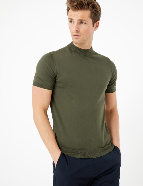 Big and tall Cotton Knitted T-Shirt
