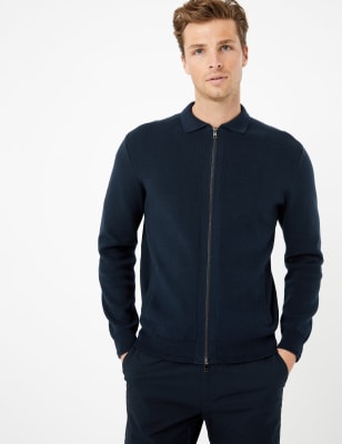 mens zip up cardigan next