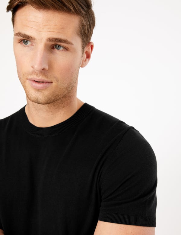 Cotton Knitted T-Shirt