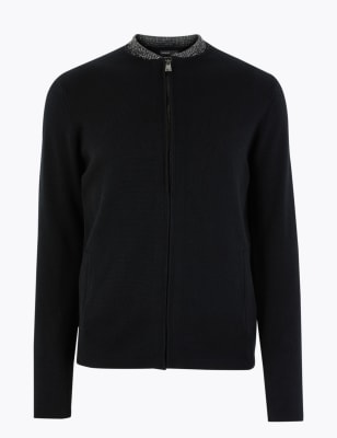 Kardigan se zap&iacute;n&aacute;n&iacute;m na zip a&nbsp;bavlnou Supima&reg;