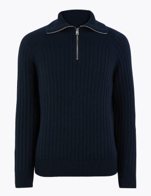 Texturovan&yacute; svetr z&nbsp;bavlny Supima&reg; se stoj&aacute;čkem