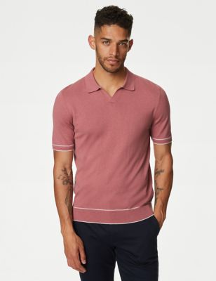 Silk Cotton Knitted Polo Shirt - IL